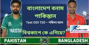 বাংলাদেশ বনাম পাকিস্তান ~ Test ODI T20 পরিসংখ্যান ~ সর্বশেষ খবর